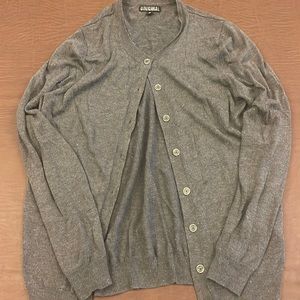 Nicole miller button down gray sweater in medium